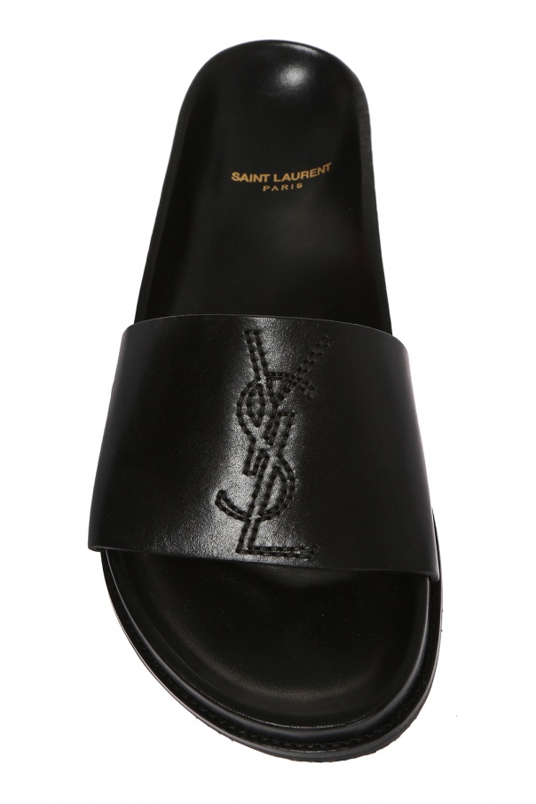 Black Jimmy slide sandals Saint Laurent Vitkac GB